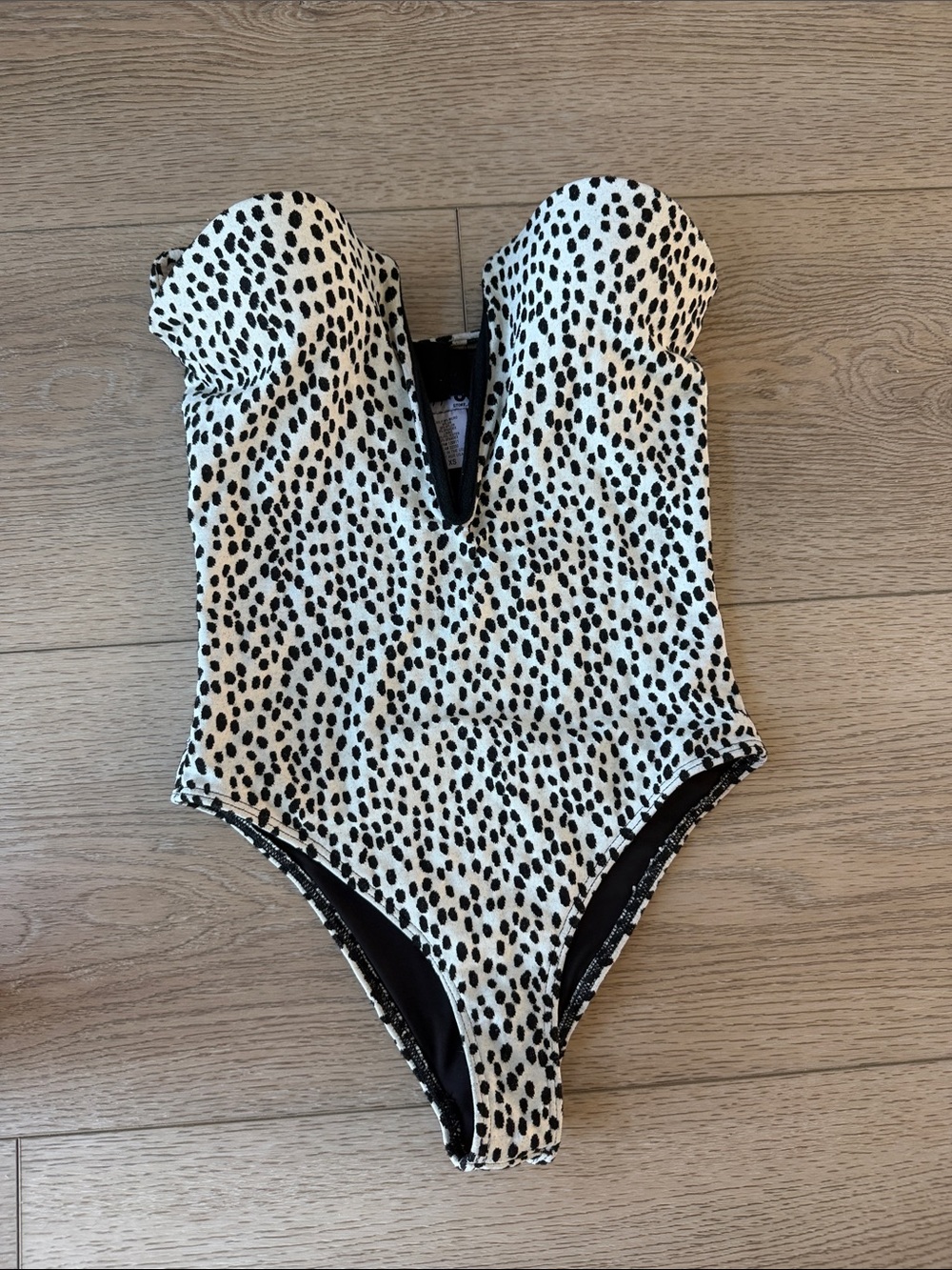 Beach Riot  X Stone Cold Fox Black and White Spot Print One-Piece Swimsuit